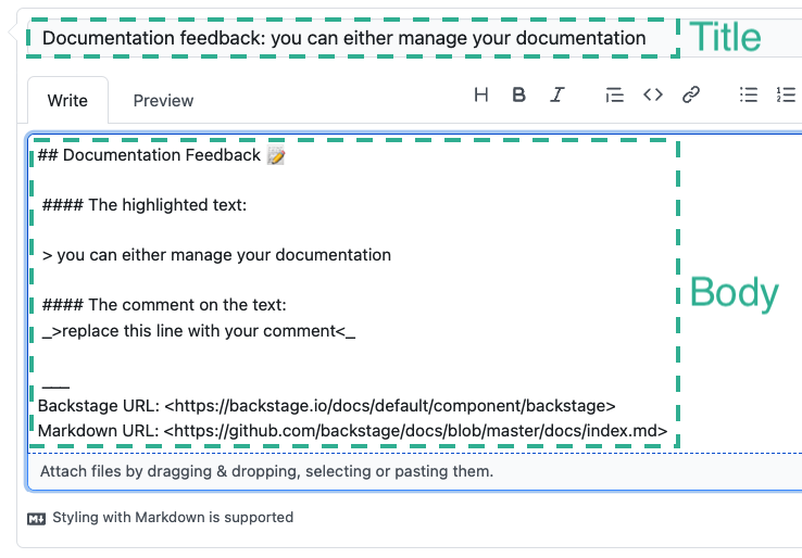 TechDocs Report Issue Template